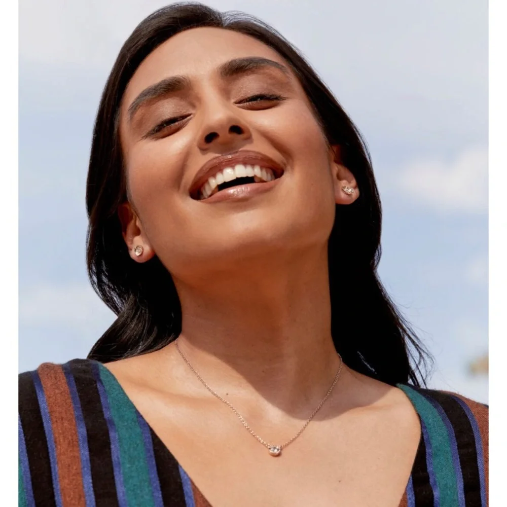 NEW IN BAG: Coach | Open Circle Necklace and Tea Rose Stud Set - Picture 6 of 7